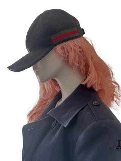 GUCCI Guccissima Sherryline Black GG Baseball Cap