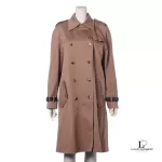 Alexander Wang brown tan cotton double-breasted trench coat, size 2, view 2