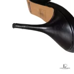 Dolce & Gabbana black leather pointed-toe slingback heels, size 37.5, view 18