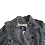 Burberry London grey cotton double-breasted trench coat, size 36, view 6