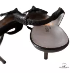 Dolce & Gabbana black leather pointed-toe slingback heels, size 37.5, view 7