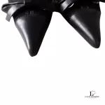 Dolce & Gabbana black leather pointed-toe slingback heels, size 37.5, view 13