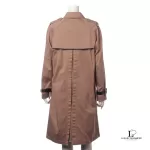 Alexander Wang brown tan cotton double-breasted trench coat, size 2, view 3