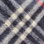 Burberrys of London dark blue Nova Check 100% cashmere scarf, made in England, view 4