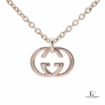 GUCCI Interlocking Chain Silver Necklace