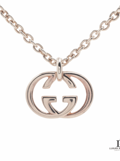 GUCCI Interlocking Chain Silver Necklace