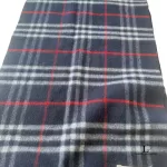 Burberrys of London dark blue Nova Check 100% cashmere scarf, made in England, view 5