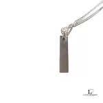 Gucci logo plate double ball chain 925 sterling silver necklace, view 5