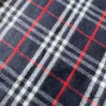 Burberrys of London dark blue Nova Check 100% cashmere scarf, made in England, view 6