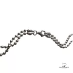 Gucci logo plate double ball chain 925 sterling silver necklace, view 7