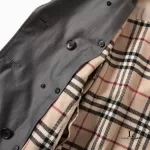 Burberry London grey cotton double-breasted trench coat, size 36, view 9