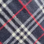 Burberrys of London dark blue Nova Check 100% cashmere scarf, made in England, view 8