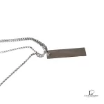 Gucci logo plate double ball chain 925 sterling silver necklace, view 9