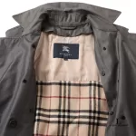 Burberry London grey cotton double-breasted trench coat, size 36, view 7