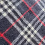 Burberrys of London dark blue Nova Check 100% cashmere scarf, made in England, view 9