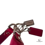 Coach fuchsia pink leather two-way hobo bag with removable strap, view 14