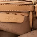 Michael Kors signature logo white and beige large East-West tote bag, view 19