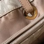 Michael Kors signature logo white and beige large East-West tote bag, view 23