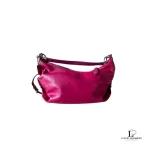 Coach fuchsia pink leather two-way hobo bag with removable strap, view 2