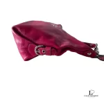 Coach fuchsia pink leather two-way hobo bag with removable strap, view 5