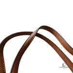 Michael Kors Jet Set white and brown signature logo tote bag, view 10
