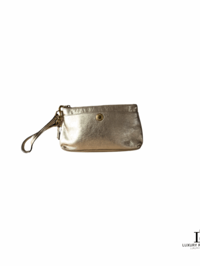COACH Leather Gold Pochette