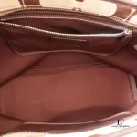 Coach beige and brown signature logo large tote bag with heritage stripes, view 19