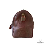 Etro paisley print canvas Boston 30 bag with lock and key, made in Italy, view 4