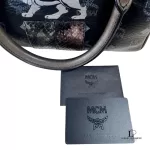 MCM Visetos Princess Lion black Boston bag, view 29