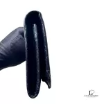 Salvatore Ferragamo Vara black moc-croc leather long wallet, model BK 3059, view 3