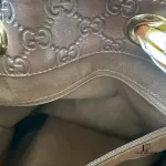 Gucci Positano canvas tote bag with silk scarf handle, view 22