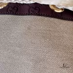 Gucci Positano canvas tote bag with silk scarf handle, view 11