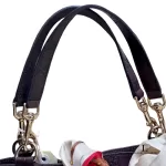 Gucci Positano canvas tote bag with silk scarf handle, view 18