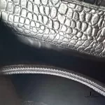 Salvatore Ferragamo Vara black moc-croc leather long wallet, model BK 3059, view 19