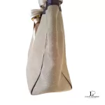 Gucci Positano canvas tote bag with silk scarf handle, view 4