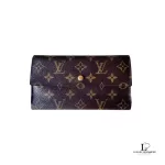 Pre-loved Louis Vuitton Monogram Porto Tresor International long wallet, model M61215, front view – secondhand designer, NZ