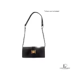 Salvatore Ferragamo Vara black moc-croc leather long wallet, model BK 3059, view 23
