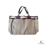 Gucci Positano canvas tote bag with silk scarf handle, view 2
