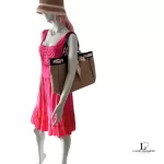 Gucci Positano canvas tote bag with silk scarf handle, view 30