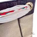 Gucci Positano canvas tote bag with silk scarf handle, view 13