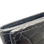 Salvatore Ferragamo Vara black moc-croc leather long wallet, model BK 3059, view 8
