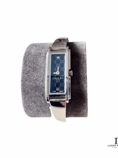 GUCCI 109 G-Line Collection Stainless Steel Silver Bangle Watch