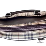 Burberry beige and brown Nova Check structured Boston bag, view 7