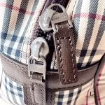 Burberry beige and brown Nova Check structured Boston bag, view 13