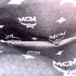 MCM black embossed patent leather structured career bag, view 29