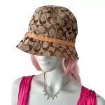Coach brown signature monogram bucket hat, size M-L, view 11