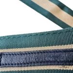 vintage Gucci green striped beige canvas unisex belt, made in Italy, size 85, view 7