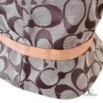 Coach brown signature monogram bucket hat, size M-L, view 3
