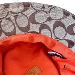 Coach brown signature monogram bucket hat, size M-L, view 5