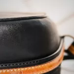 Chloé Sam black leather shoulder bag with brown trim, view 11